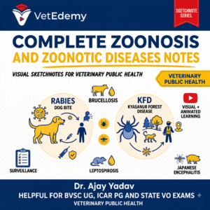 ZOONOSIS AND ZOONOTIC DISEASES COMPLETE COLORED NOTES VETERINARY PUBLIC HEALTH