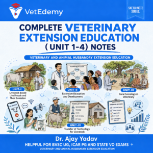 COMPLETE VETERINARY EXTENSION EDUCATION ( UNIT 1 TO 4 ) COLOURED SKETCHBOOK NOTES