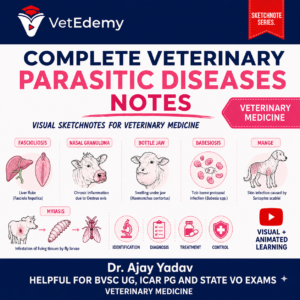 COMPLETE VETERINARY PARASITIC DISEASES COLOURFUL NOTES