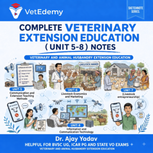 COMPLETE VETERINARY EXTENSION EDUCATION ( UNIT 5 TO 8 ) COLOURED SKETCHBOOK NOTES
