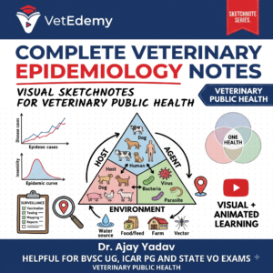 COMPLETE VETERINARY EPIDEMIOLOGY COLOURFUL SKETCHBOOK NOTES FOR VETERINARY PUBLIC HEALTH